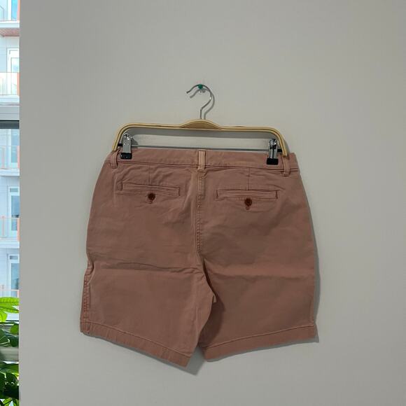 NEW J. Crew Pink Cotton Washed Bermuda Shorts Size 8 - Picture 4 of 4